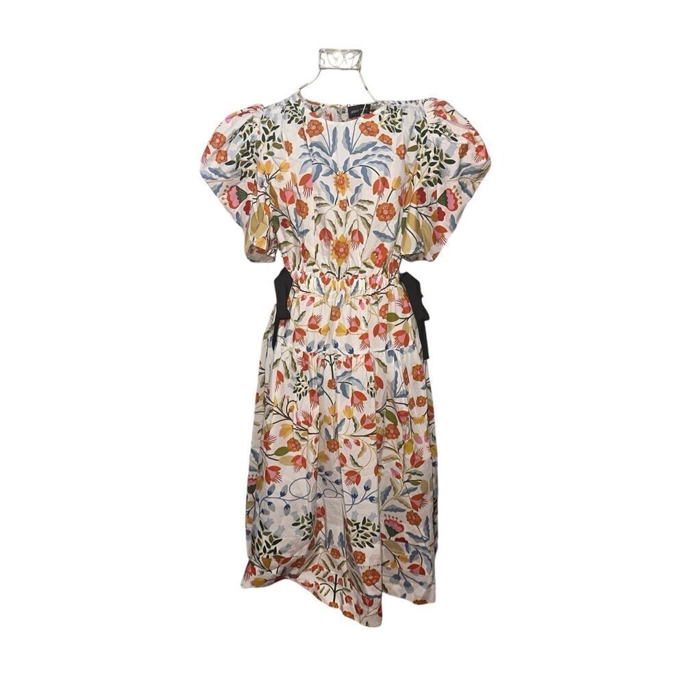 NEW WITH TAGS SHOWSTOPPER BEAUTIFUL JESSIE ZHAO NEW YORK Flower Cotton Midi Dres